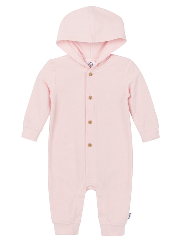 Baby Neutral Long Sleeve Hooded Romper, Sizes Newborn - 24 Months
