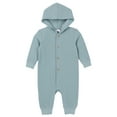 thumbnail image 1 of Gerber Baby Neutral Long Sleeve Hooded Romper, Sizes Newborn - 24 Months, 1 of 7