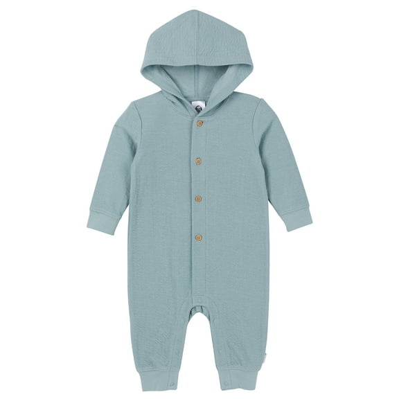 Gerber Baby Neutral Long Sleeve Hooded Romper, Sizes Newborn - 24 Months