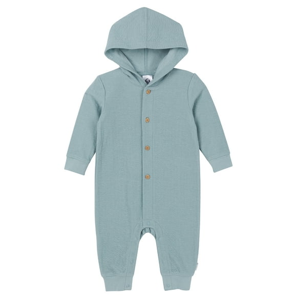 Gerber Baby Neutral Long Sleeve Hooded Romper, Sizes Newborn - 24 Months
