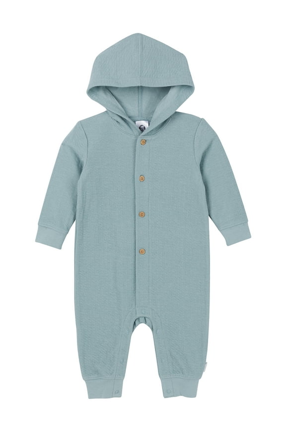 Baby Neutral Long Sleeve Hooded Romper, Sizes Newborn - 24 Months