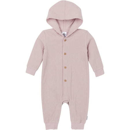 Gerber Baby Neutral Long Sleeve Hooded Romper, Sizes Newborn - 24 Months