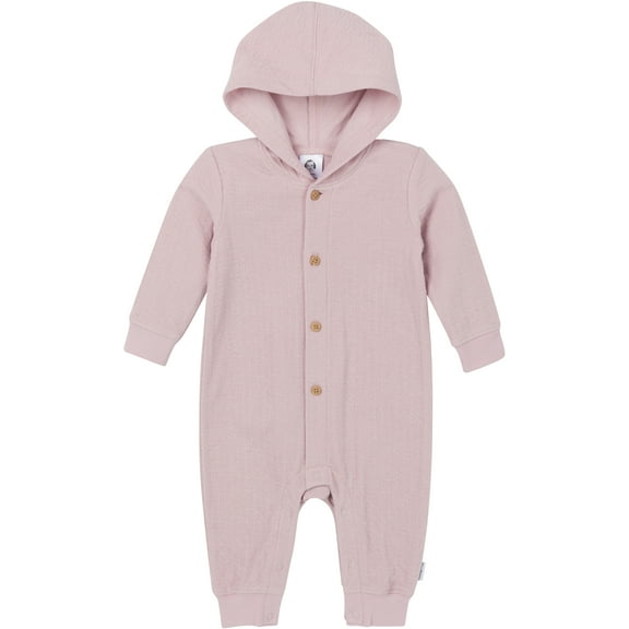 Gerber Baby Neutral Long Sleeve Hooded Romper, Sizes Newborn - 24 Months