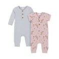 thumbnail image 1 of Gerber Baby Neutral Rompers, 2-Pack, Sizes Newborn - 24 Months, 1 of 9