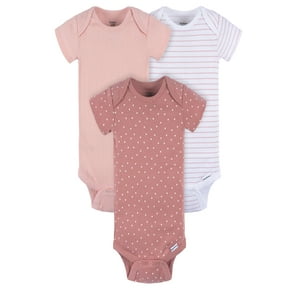 Gerber Baby Neutral Short Sleeve Onesies, 3-Pack, Sizes Newborn - 24 Months