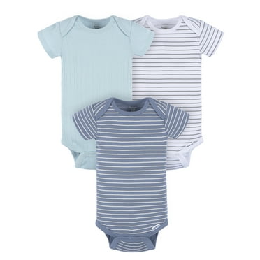 Gerber Baby Neutral Short Sleeve Bodysuits, 3-Pack, Sizes Newborn - 24 Months