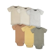 Gerber Baby Neutral Short Sleeve Bodysuits, 6-Pack, Sizes Newborn - 24 Months
