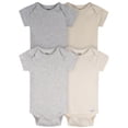 thumbnail image 1 of Gerber Baby Boy or Girl Neutral Short Sleeve Cotton Onesies, 4-Pack, Newborn - 24 Months, 1 of 11