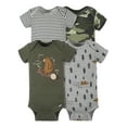 thumbnail image 1 of Gerber Baby Neutral Short Sleeve Onesies Bodysuits, 4-Pack, Sizes Newborn - 24 Months, 1 of 12