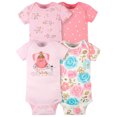 thumbnail image 1 of Gerber Baby Neutral Short Sleeve Onesies Bodysuits, 4-Pack, Sizes Newborn - 24 Months, 1 of 11