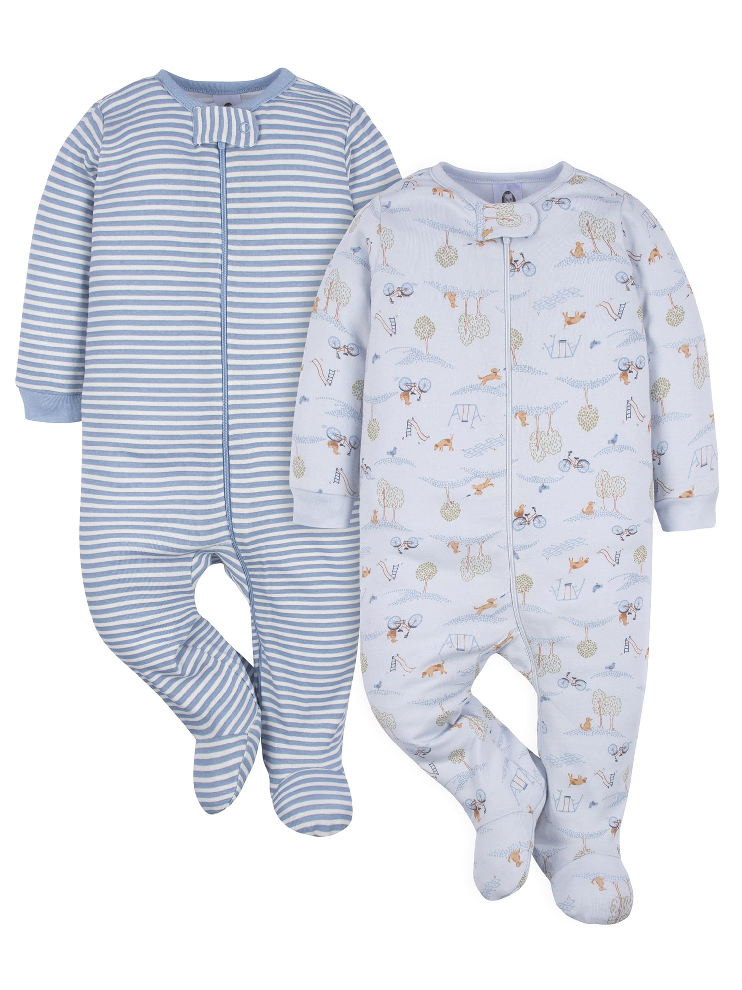 Gerber Baby Neutral Sleep ´N Play Footed Pajamas, 2-Pack, Sizes Preemie ...
