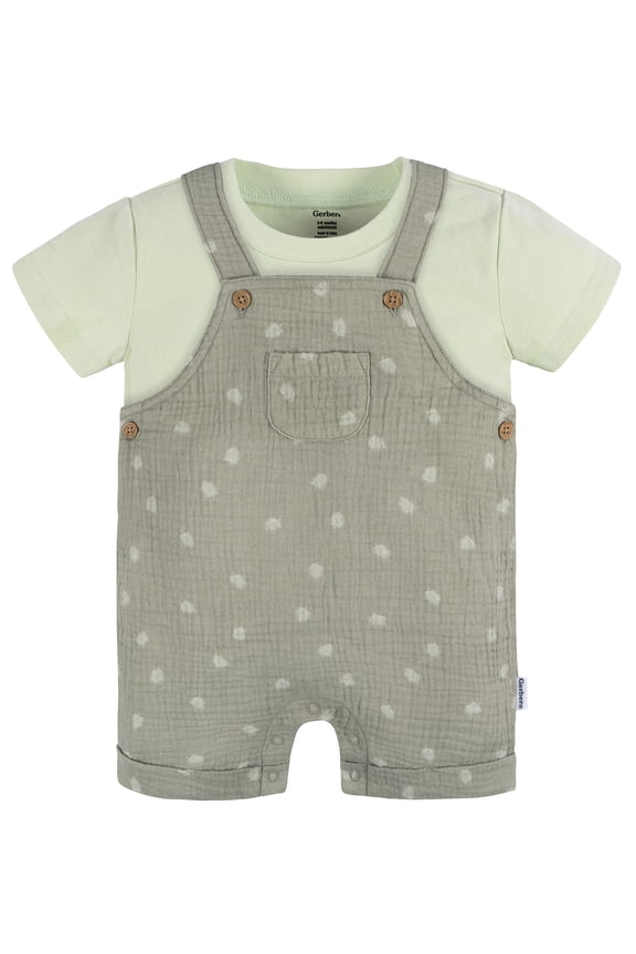 Baby Neutral T-Shirt and Romper Outfit Set, 2-Piece, Sizes Newborn - 24 Months