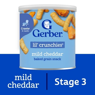 Gerber Stage 3 Baby Food, Mild Cheddar Crunchies Snacks,  1.48 oz C 1.48 oz