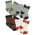 thumbnail image 1 of Gerber Baby Stretch Cotton Wiggle Proof Socks, (4 Pack), 1 of 7