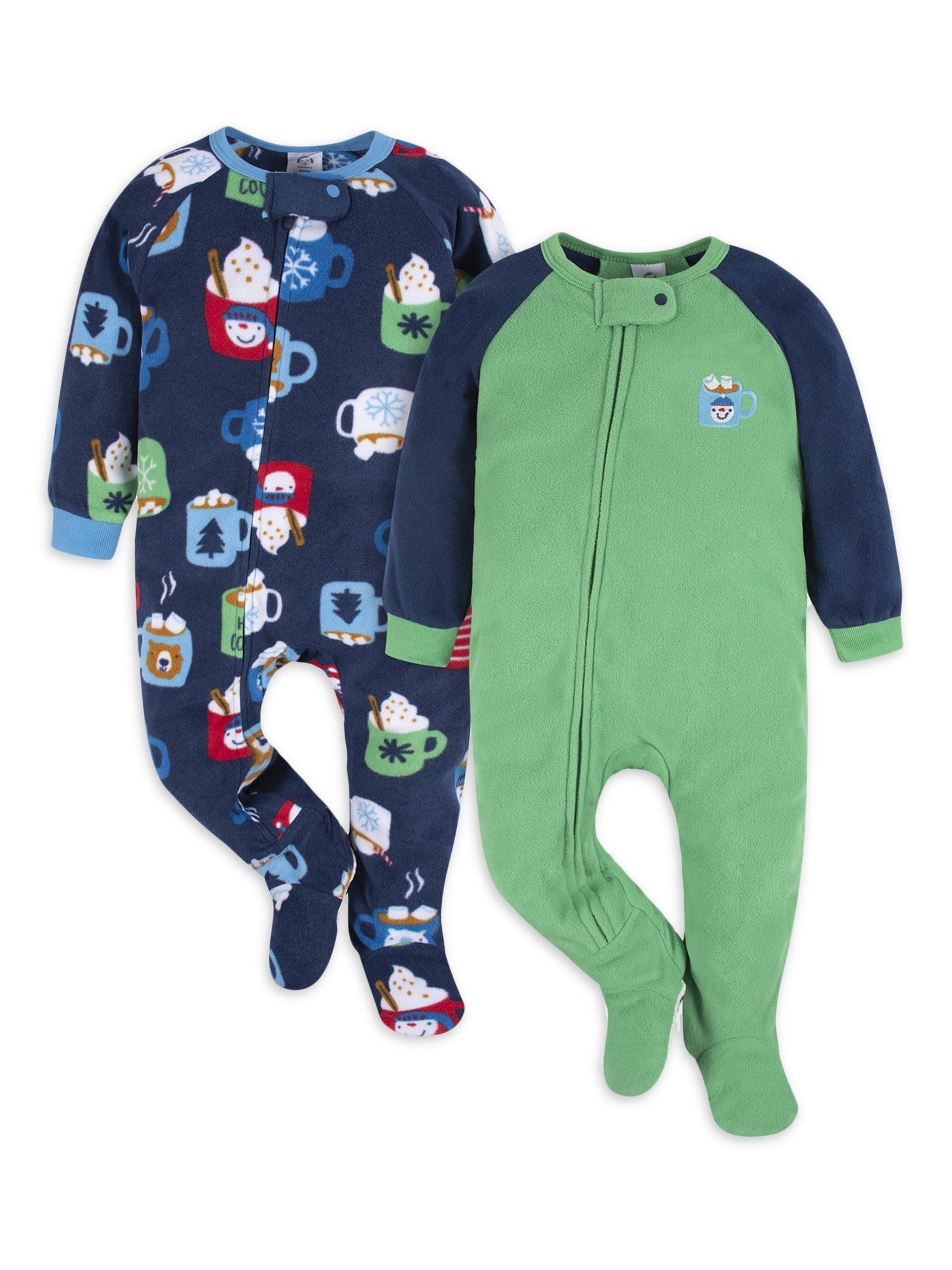 0 3 month footed pajamas