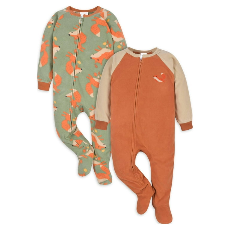 2-Pack Baby & Toddler Girls Pink Fox Fleece Pajamas – Gerber Childrenswear