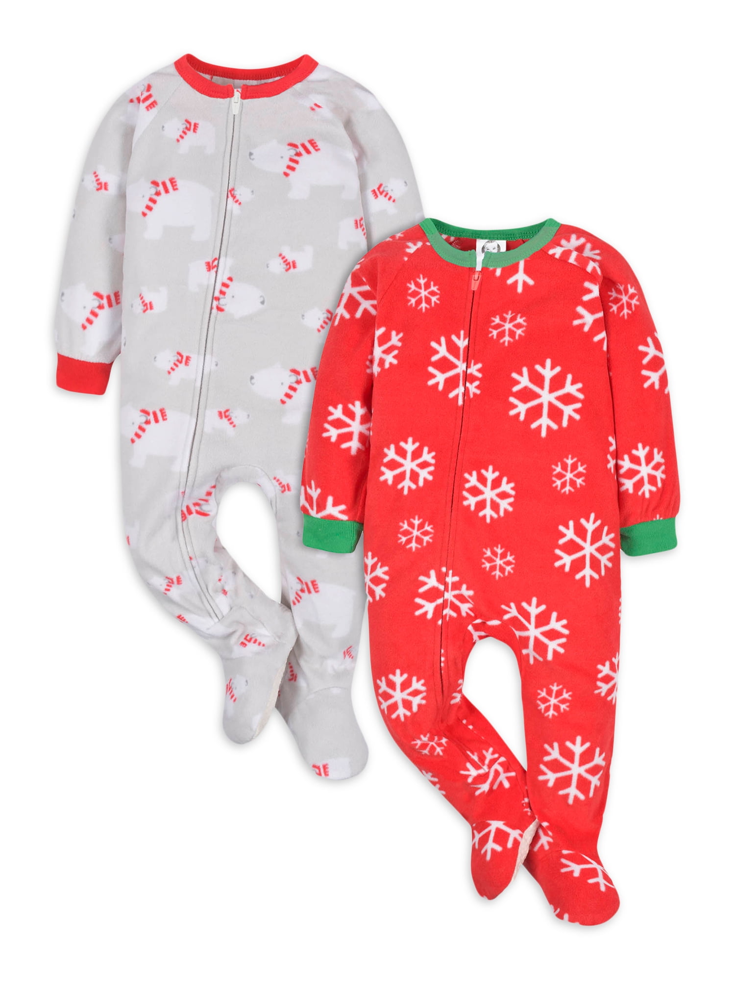 Gerber Baby & Toddler Boy Microfleece Blanket Sleeper Pajamas, 2Pack