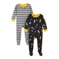thumbnail image 1 of Gerber Baby & Toddler Boy Snug Fit Footed Cotton Pajamas, 2-Pack, (0/3 Months - 5T), 1 of 8