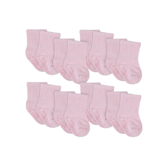Gerber Baby & Toddler Boy or Girl Gender Neutral Wiggle-Proof Jersey Crew Socks, 8-Pack, (0/6 Months - 5T)