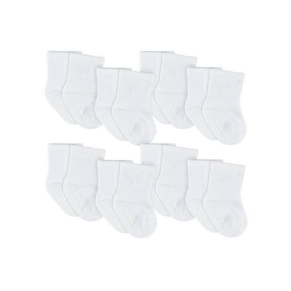 Gerber Baby & Toddler Boy or Girl Gender Neutral Wiggle-Proof Jersey Crew Socks, 8-Pack, (0/6 Months - 5T)