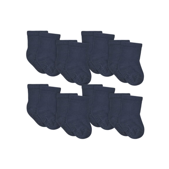 Gerber Baby & Toddler Boy or Girl Gender Neutral Wiggle-Proof Jersey Crew Socks, 8-Pack, (0/6 Months - 5T)