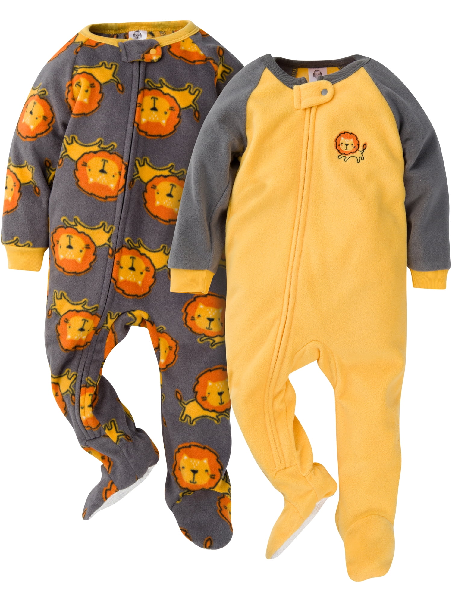 Gerber Baby & Toddler Boys Microfleece Blanket Sleeper Pajamas, 2Pack