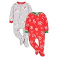 thumbnail image 1 of Gerber Baby & Toddler Boys Microfleece Blanket Sleeper Pajamas, 2-Pack (0/3 Months-5T), 1 of 8