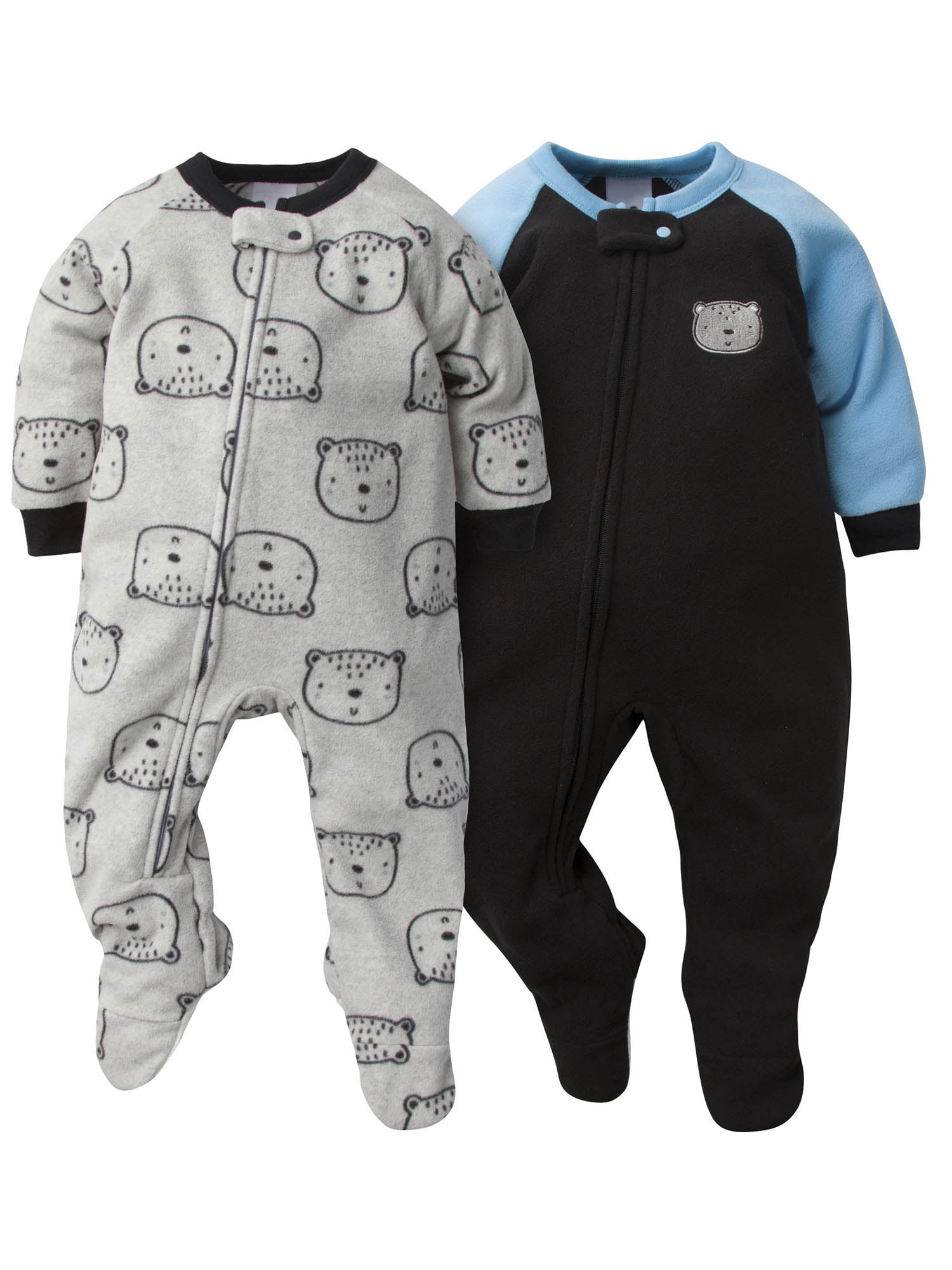 Gerber Baby & Toddler Boys Microfleece Blanket Sleeper Pajamas, 2Pack
