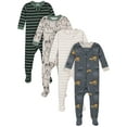 thumbnail image 1 of Gerber Baby & Toddler Boys Snug Fit Cotton Footed 1pc Pajamas, 4-Pack (0/3M-5T), 1 of 14