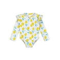 thumbnail image 1 of Gerber Baby & Toddler Girl One Piece Long Sleeve Swimsuit Rash Guard with UPF 50+ (0/3M - 5T), 1 of 11