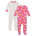 thumbnail image 1 of Gerber Baby & Toddler Neutral Snug Fit Footed Cotton Pajamas, 2-Pack, 0/3 Months - 5T, 1 of 12