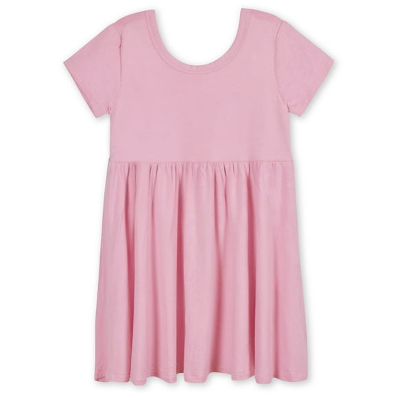 Gerber Baby & Toddler Girl Super Soft Short Sleeve Dress, Sizes 12 Months - 5T