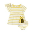 thumbnail image 1 of Gerber Baby & Toddler Girls Dress, Diaper Cover & Headband Outfit Set, 3-Piece (Newborn - 5T), 1 of 7