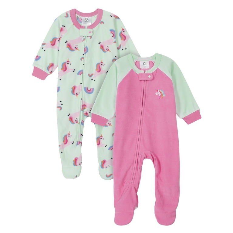 Newborn girl fleece sleeper hotsell