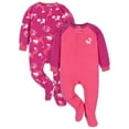Gerber Baby & Toddler Girls Microfleece Blanket Sleeper Pajamas, 2Pack