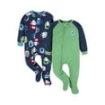 thumbnail image 1 of Gerber Baby & Toddler Neutral Microfleece Blanket Sleeper Pajamas, 2-Pack, Sizes 0/3M-5T, 1 of 9