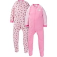 thumbnail image 1 of Gerber Baby & Toddler Neutral Microfleece Blanket Sleeper Pajamas, 2-Pack, Sizes 0/3M-5T, 1 of 8