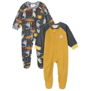 Gerber Baby & Toddler Neutral Microfleece Blanket Sleeper Pajamas, 2-Pack, Sizes 0/3M-5T