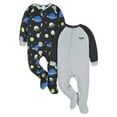thumbnail image 1 of Gerber Baby & Toddler Neutral Microfleece Blanket Sleeper Pajamas, 2-Pack, Sizes 0/3M-5T, 1 of 15
