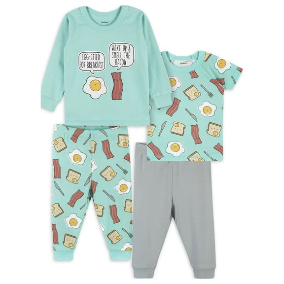 Gerber Baby & Toddler Neutral Snug Fit Cotton Pajamas, 4-Piece, 12 Months - 5T