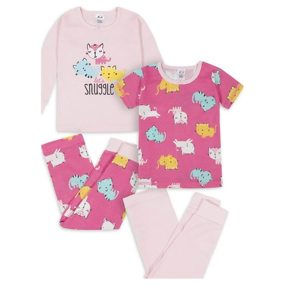Gerber Baby & Toddler Neutral Snug Fit Cotton Pajamas, 4-Piece, 12 Months - 5T