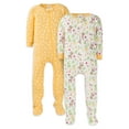 thumbnail image 1 of Gerber Baby & Toddler Neutral Snug Fit Footed Cotton Pajamas, 2-Pack, 0/3 Months - 5T, 1 of 6