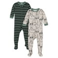 thumbnail image 1 of Gerber Baby & Toddler Neutral Snug Fit Footed Cotton Pajamas, 2-Pack, Sizes 0/3 Months - 5T, 1 of 13
