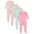 thumbnail image 1 of Gerber Baby & Toddler Neutral Snug Fit Footed Cotton Pajamas, 4-Pack, Sizes 0/3 Months-5T, 1 of 10