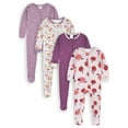 thumbnail image 1 of Gerber Baby & Toddler Neutral Snug Fit Footed Cotton Pajamas, 4-Pack, Sizes 0/3 Months-5T, 1 of 8