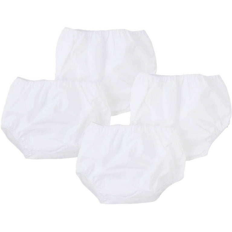  Funtery 12 Packs Waterproof Plastic Pants for Toddlers Reusable Diaper  Covers Unisex Baby Potty Training Underwear Covers(1T) White : Baby