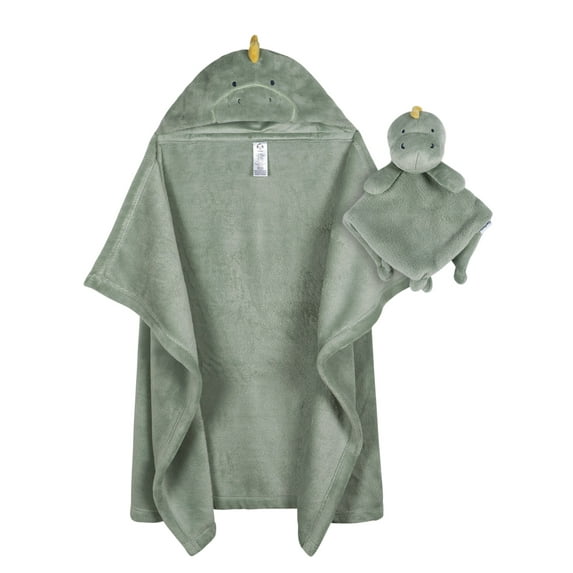 Gerber Baby Unisex Hooded Wearable Blanket and Security Blanket, Dino Time