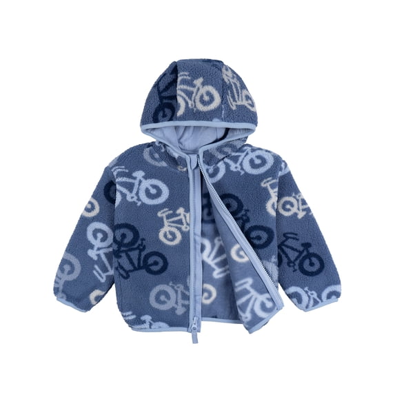 Gerber Baby and Toddler Boy 1pc Hooded Microplush Jacket, Sizes (12 Months - 5T)