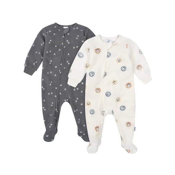 Gerber Baby and Toddler Boy 2pc Footed Blanket Sleepers, Sizes (0-3 Months - 5T)