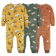 Gerber Baby and Toddler Boy Footless Fleece Pajamas, 3 Pack, Sizes 12 Months - 5T